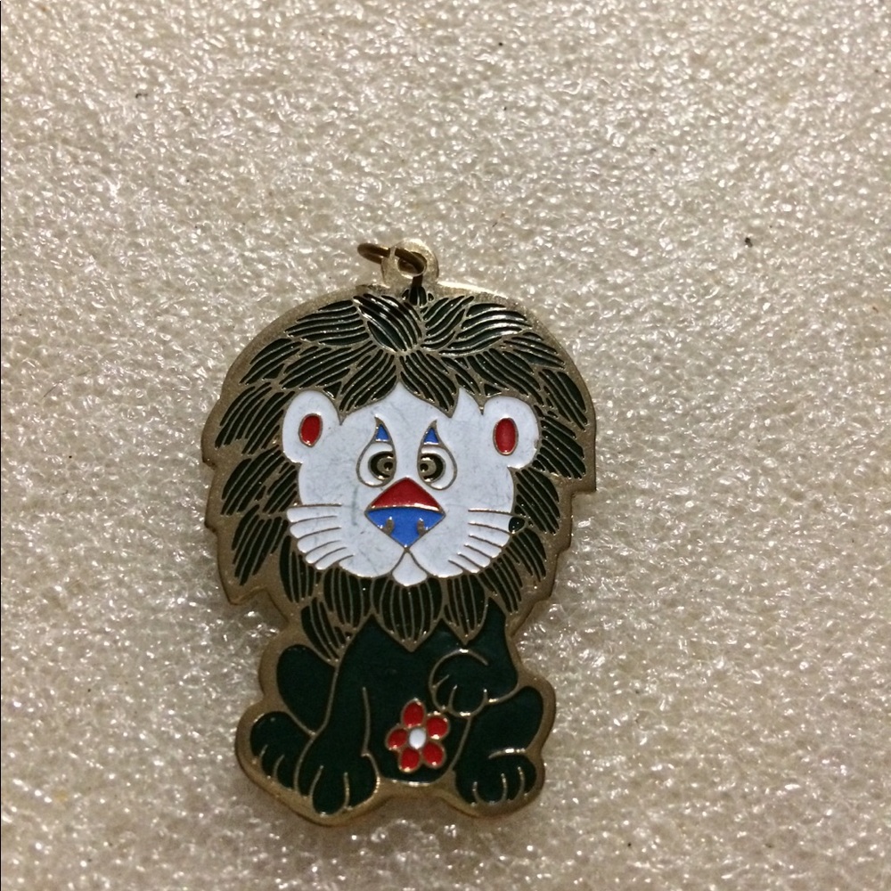 Vintage enamel animal pendent